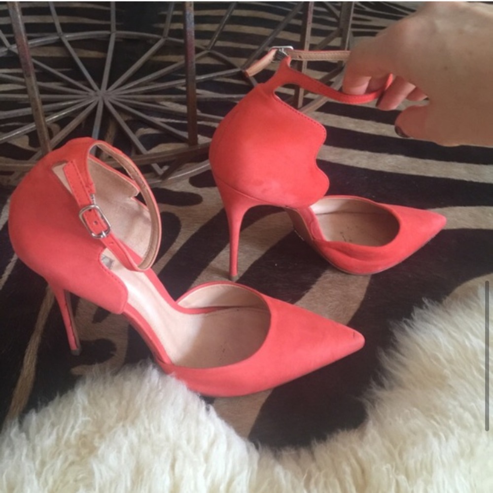 Coral Schutz Strappy High Heels